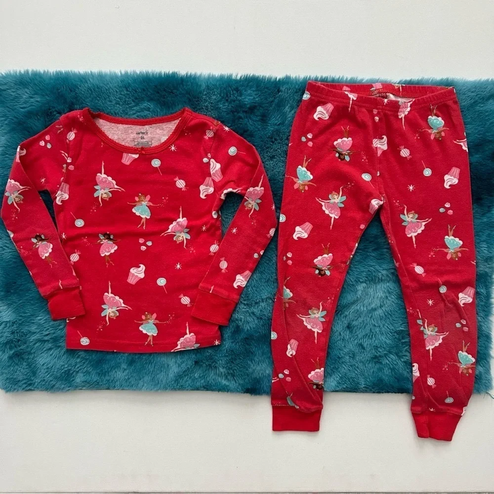 Carter’s Toddler Girl Long Sleeve Pajama Set Size 5T